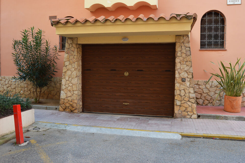 Closed garage in underground car park