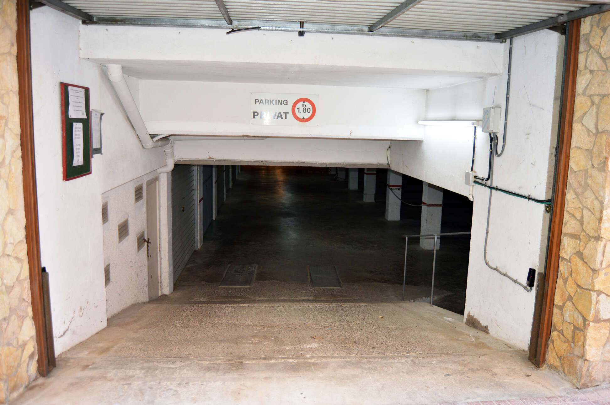 Closed garage in underground car park