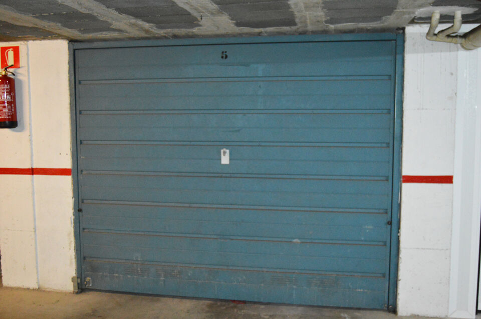 Closed garage in underground car park