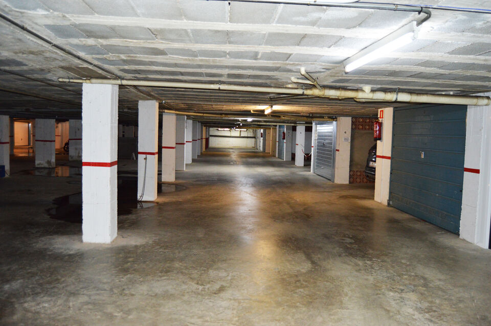 Closed garage in underground car park