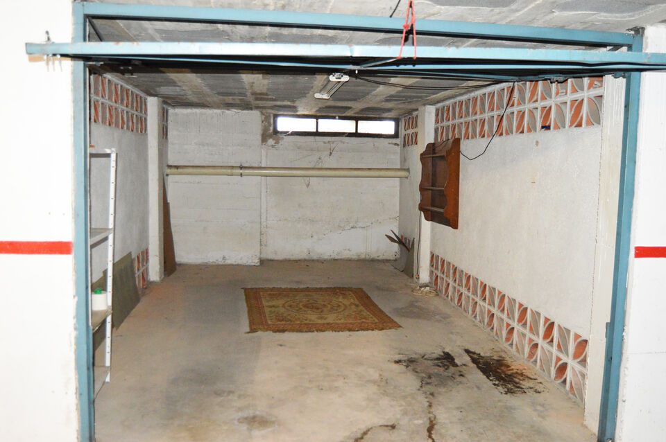 Closed garage in underground car park