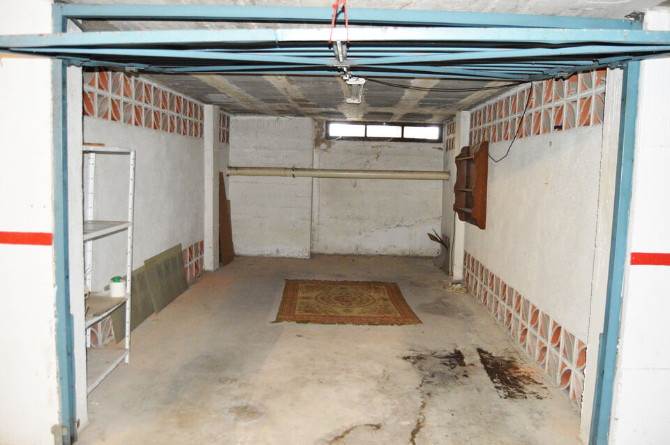 Closed garage in underground car park