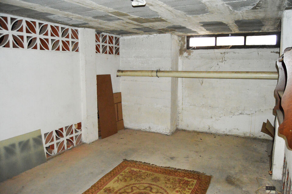 Closed garage in underground car park
