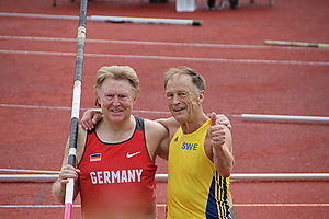Reiner Goertz at European Championships in the decathlon in second place